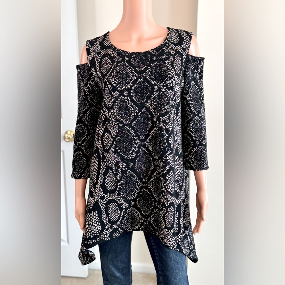 $248 Y2K 90s Style Designer Luxury Metallic Snakeskin Goth Punk Rocker Small